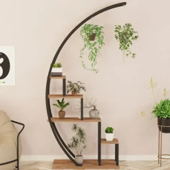 Kirjahylly Linento Furniture Garden, ruskea/musta