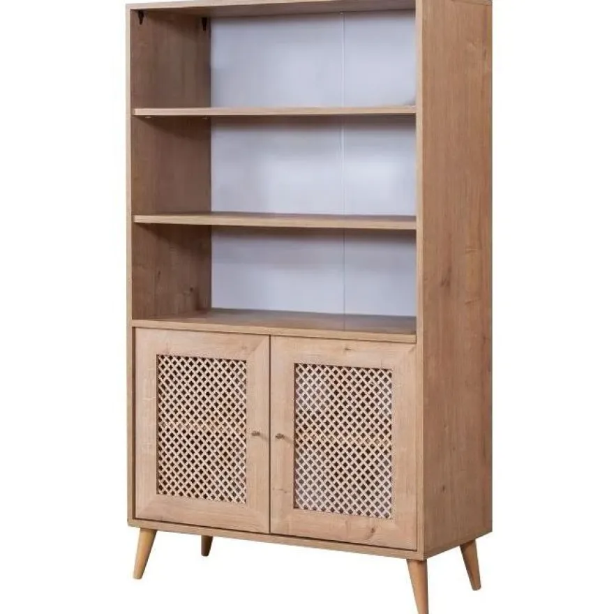 Kirjahylly Linento Furniture Goose 2, 90x158cm, ruskea/valkoinen
