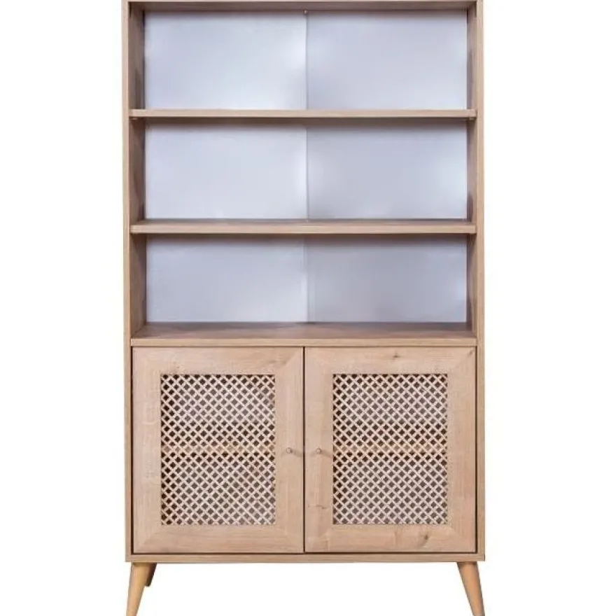 Kirjahylly Linento Furniture Goose 2, 90x158cm, ruskea/valkoinen