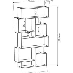 Kirjahylly Linento Furniture Karmato, eri värejä