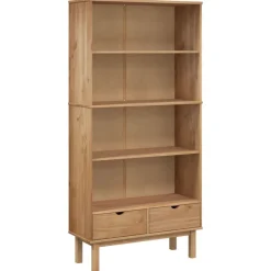 Kirjahylly Otta 88x35x180cm, mänty, eri värejä