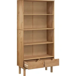 Kirjahylly Otta 88x35x180cm, mänty, eri värejä