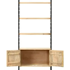 Kirjahylly 4 tasoa 80x30x180 cm täysi mangopuu
