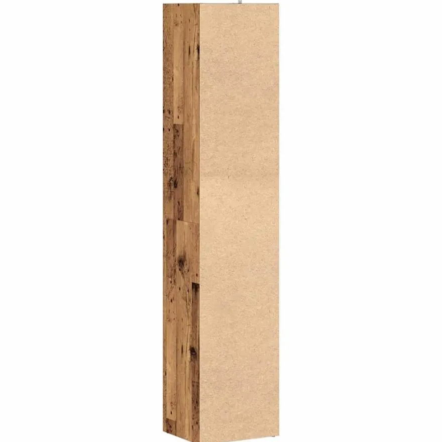 Kirjahylly vanhaa puuta 36x30x171 cm lastulevy (56046)
