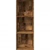 Kirjahylly vanha puu 40x30x114 cm tekninen puu (57874)
