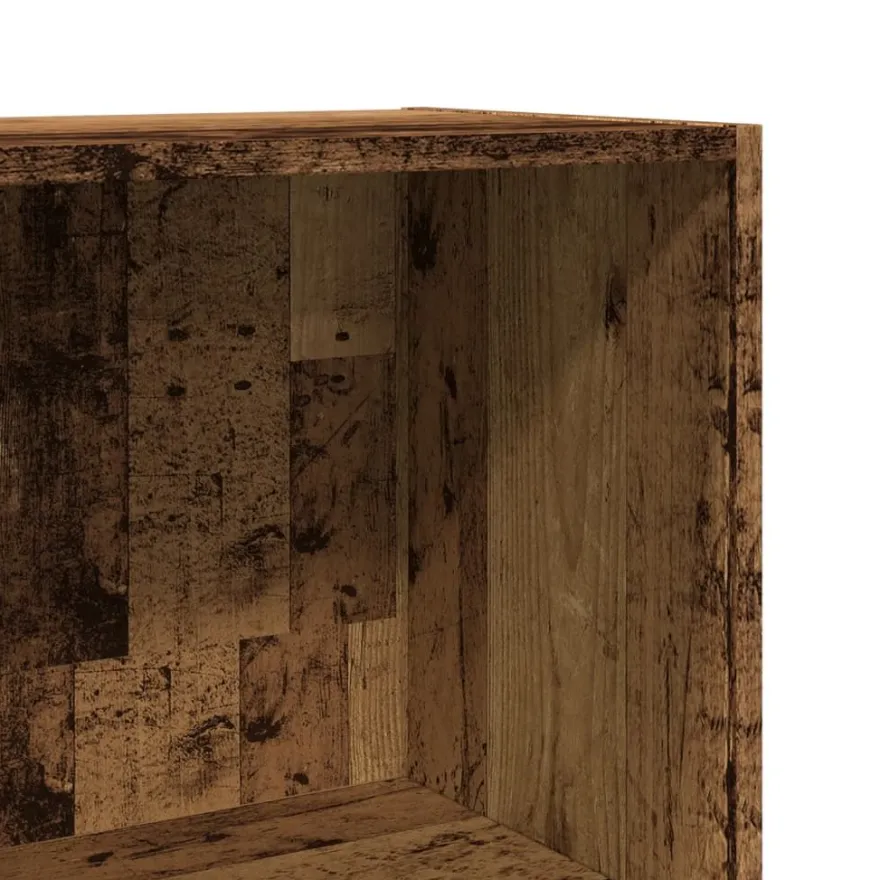 Kirjahylly vanha puu 40x30x114 cm tekninen puu (57874)