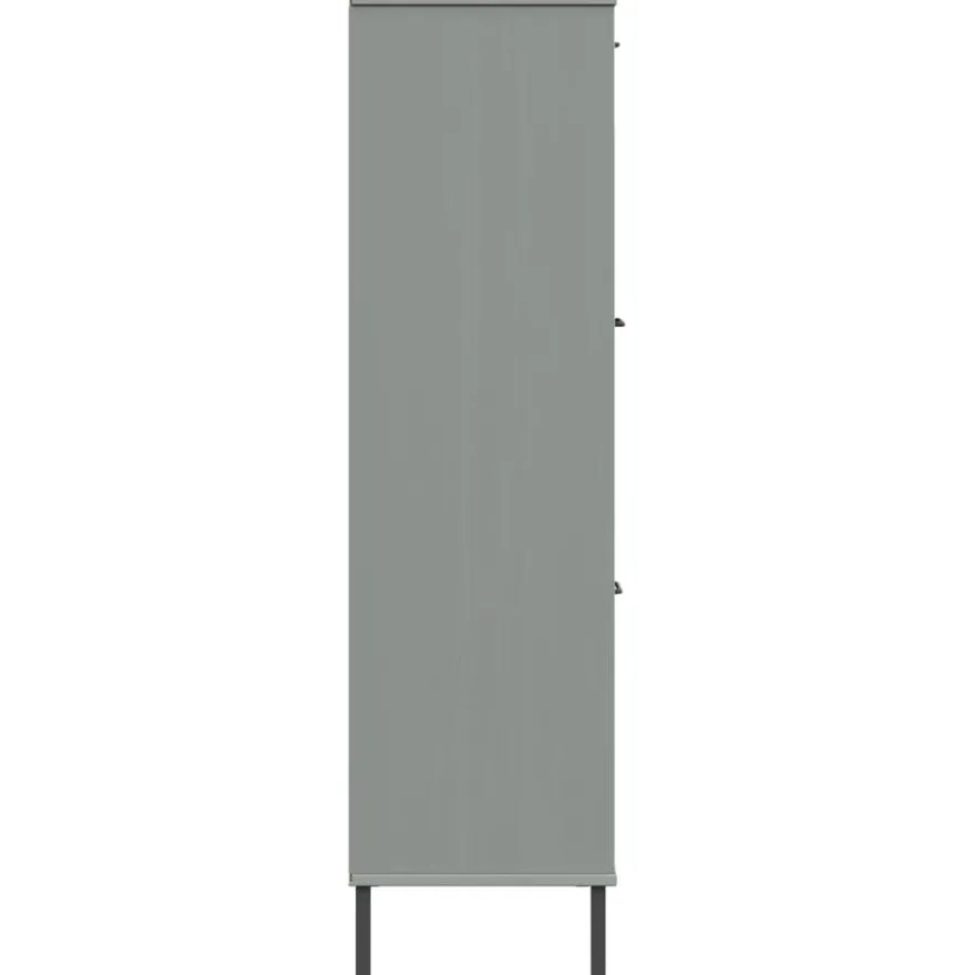 Kirjakaappi Oslo 90x35x128,5cm, metallijalat, täyspuu, eri värejä