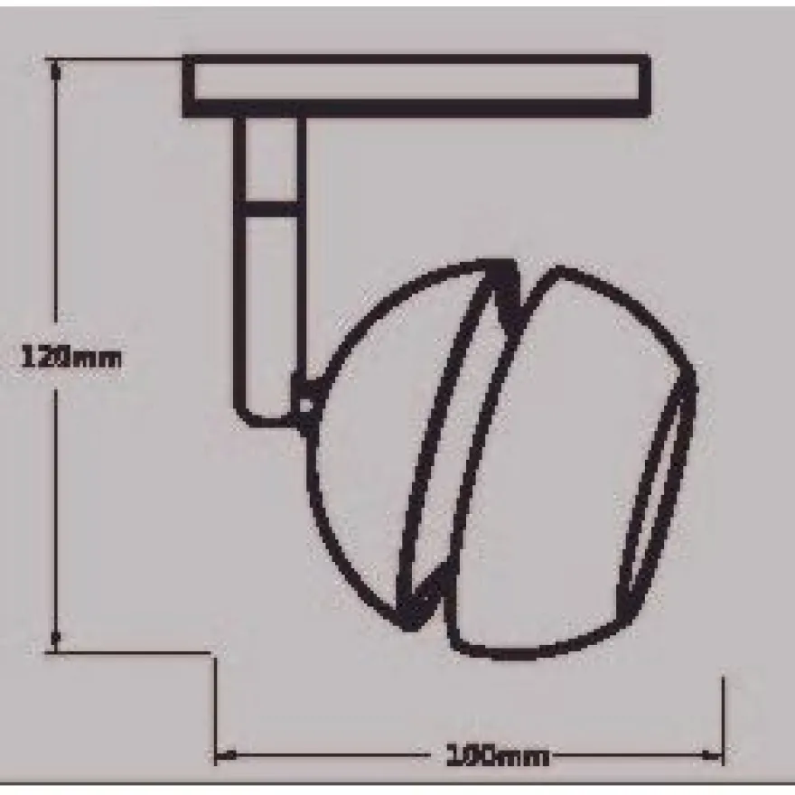 Kiskovalaisin FocusLight Comet GB66-adapterilla, Ø12cm, 50W, valkoinen