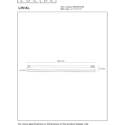 Kiskovalaisin Lucide Linial Glyx, 1.9x30.2cm, IP20, 11W, messinki