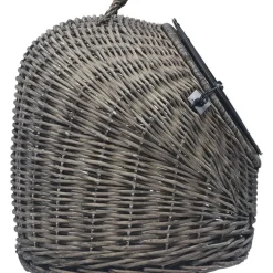 Kissan kuljetuskori, 50x42x40cm, harmaa luonnollinen paju