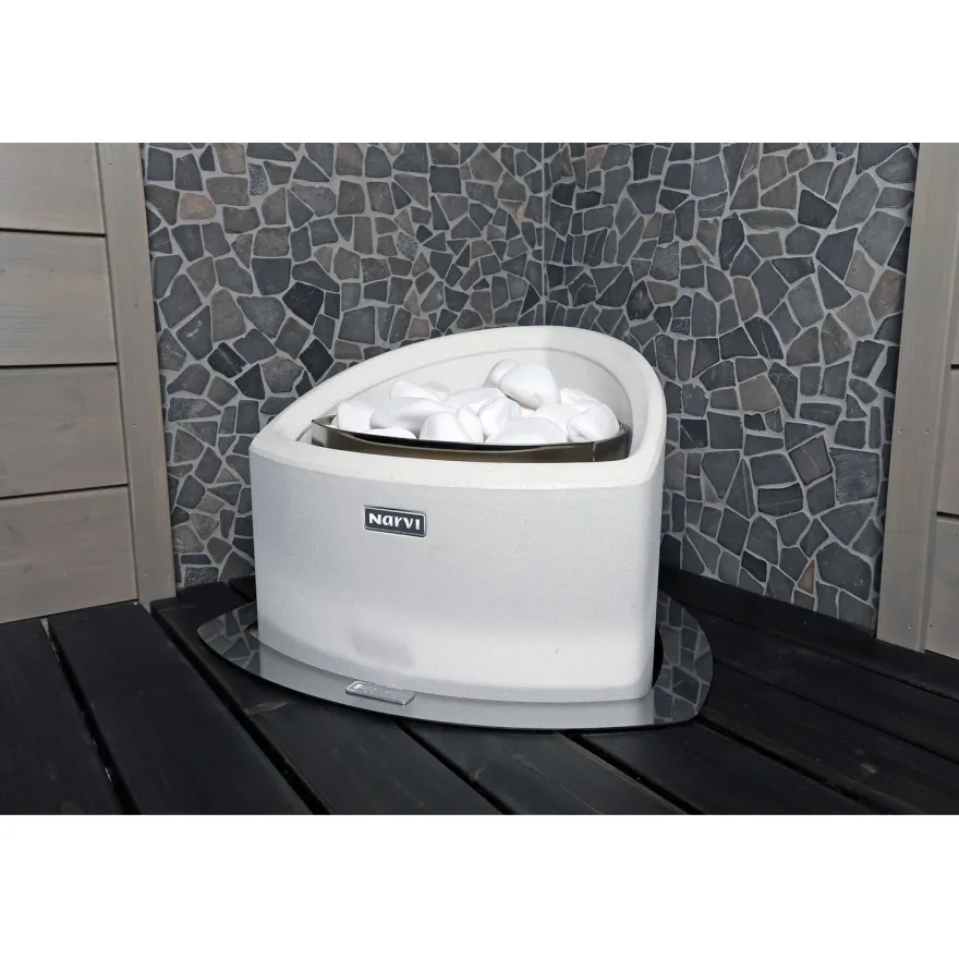 Kiuaskivet Narvi Ø 5-10cm, valkoinen, 10kg