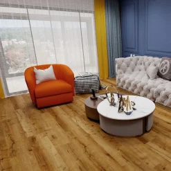Kivikomposiittivinyylilankku DomusFlooring Väinämöisen venepuu, integroitu askeläänieriste