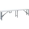 Kokoontaitettavat puutarhapenkit 2 kpl 180 cm hdpe valkoinen