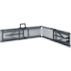 Kokoontaitettavat puutarhapenkit 2 kpl 180 cm hdpe valkoinen