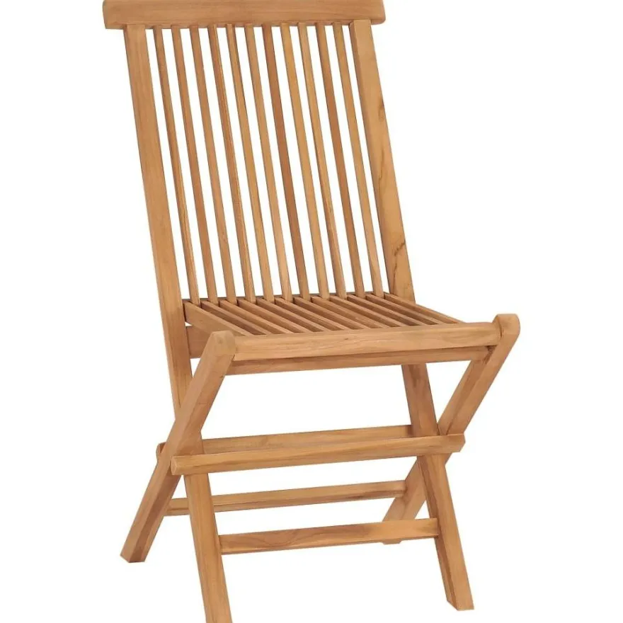 Kokoontaitettavat puutarhatuolit, 2 kpl, 47x60x89 cm, tiikki