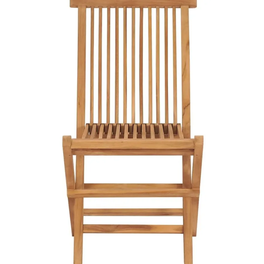 Kokoontaitettavat puutarhatuolit, 2 kpl, 47x60x89 cm, tiikki