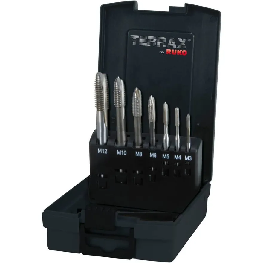 Konekierretappisarja Terrax M3-M12, HSS LR, 7-os.