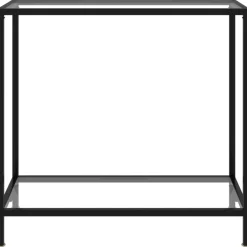 Konsolipöytä läpinäkyvä 80x35x75 cm karkaistu lasi