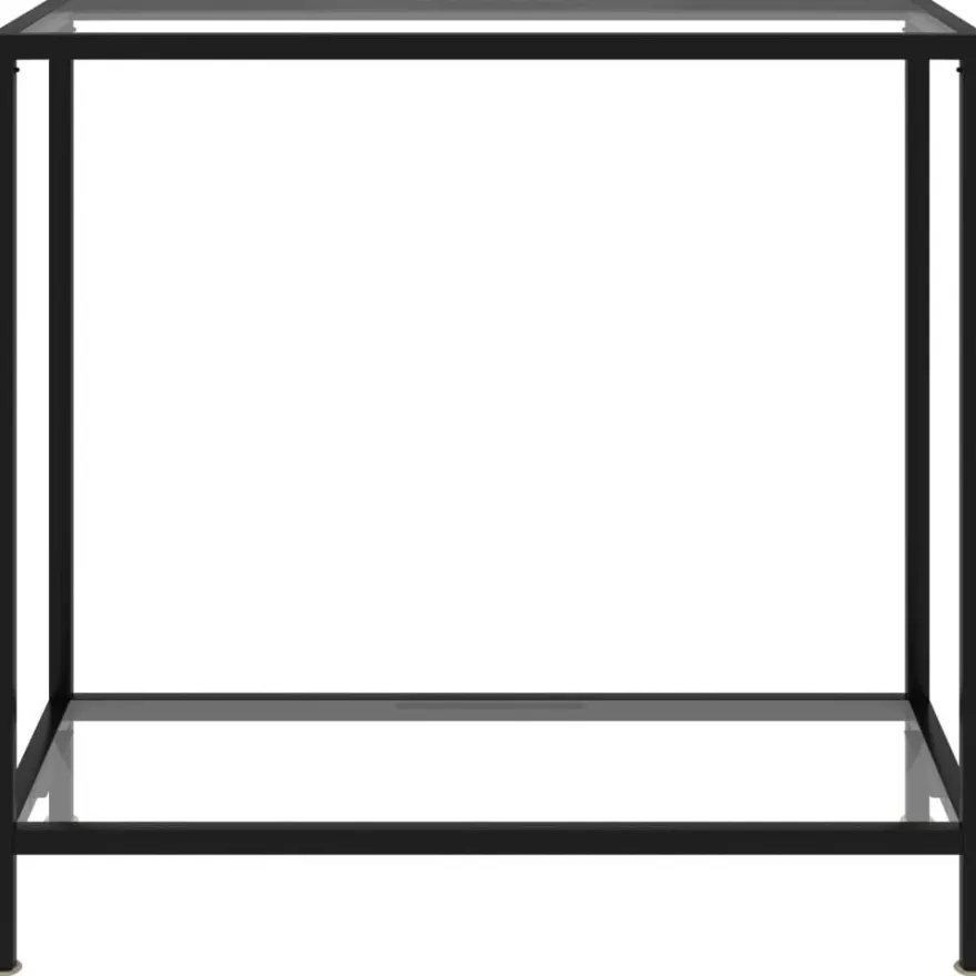 Konsolipöytä läpinäkyvä 80x35x75 cm karkaistu lasi