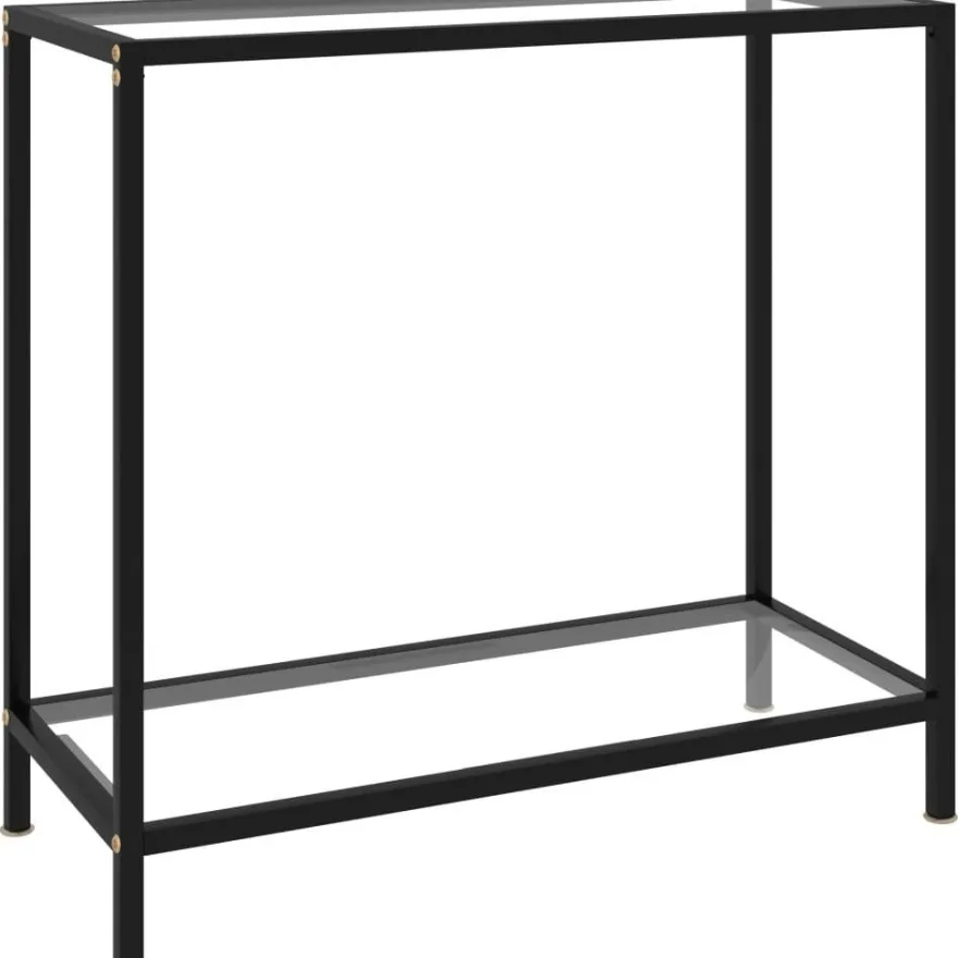Konsolipöytä läpinäkyvä 80x35x75 cm karkaistu lasi