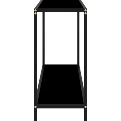 Konsolipöytä musta 120x35x75cm karkaistu lasi