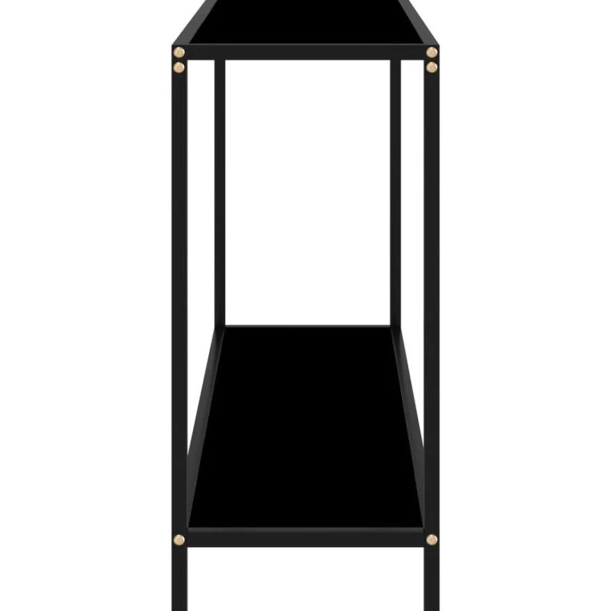 Konsolipöytä musta 120x35x75cm karkaistu lasi