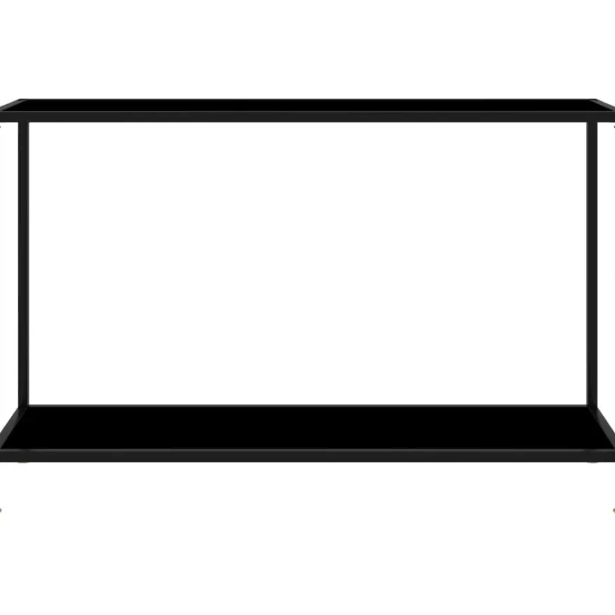 Konsolipöytä musta 120x35x75cm karkaistu lasi