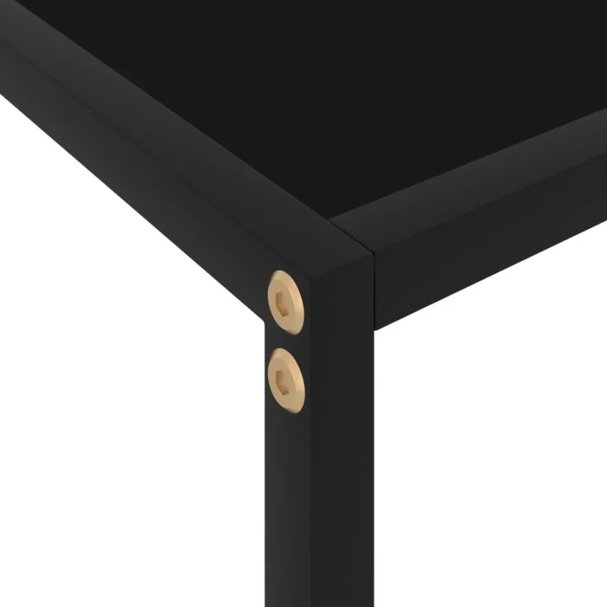 Konsolipöytä musta 120x35x75cm karkaistu lasi