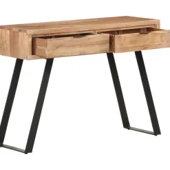 Konsolipöytä, 100x35x76cm, täysi akaasiapuu, elävillä reunoilla