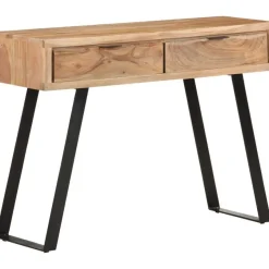 Konsolipöytä, 100x35x76cm, täysi akaasiapuu, elävillä reunoilla