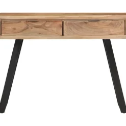Konsolipöytä, 100x35x76cm, täysi akaasiapuu, elävillä reunoilla