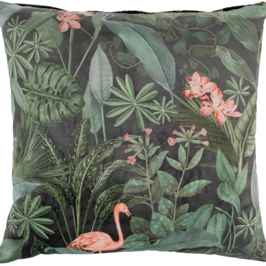 Koristetyyny Home4You HOLLY 45x45 cm, trooppiset kasvit, vihreä