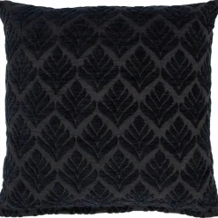 Koristetyyny Home4You TEDDY 45x45 cm, musta kukka kuvio