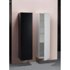 Korkea kaappi Hafa Go, 400x350x1550mm, valkoinen kiiltävä