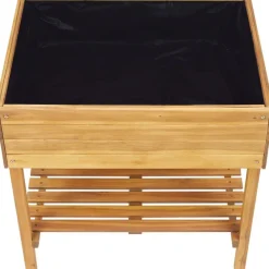 Korotettu kukkalaatikko 78,5x58,5x78,5 cm täysi akaasiapuu