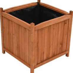 Korotetut kukkalaatikot 2 kpl 50x50x50 cm kuusi