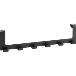Koukku oveen Bemeta Dark, 6 koukkua, 350x34x87, musta