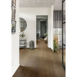 Kovetettu puulattia Bjelin Tammi Lindby 3.0 Shadow Brown, harjattu, mattalakattu, eri kokoja