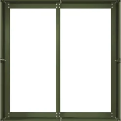 Kukkalaatikko oliivinvihreä 80x80x40 cm kylmävalssattu teräs (60741)