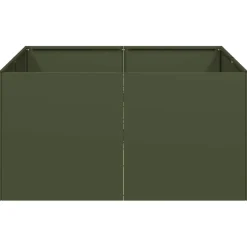 Kukkalaatikko oliivinvihreä 80x80x40 cm kylmävalssattu teräs (60741)