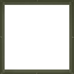 Kukkalaatikko oliivinvihreä 80x80x30 cm teräs (60804)