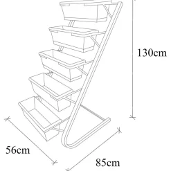 Kukkalaatikkoteline Linento Garden RS-001, 56x130cm, tummanvihreä