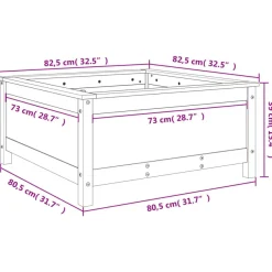 Kukkalaatikko 82,5x82,5x39 cm, douglaskuusi