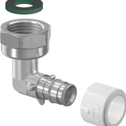 Kulmaliitin Uponor Q&E, pyörivä mutteri, niklattu NKB DR 15-1/2"SN