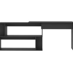 Kulmapöytä harmaa 200x50x76 cm lastulevy