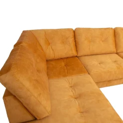 Kulmasohva Home4You HEIVI LC, keltainen sametti