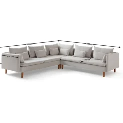 Kulmasohva Linento Furniture Flexy L, 5-istuttava