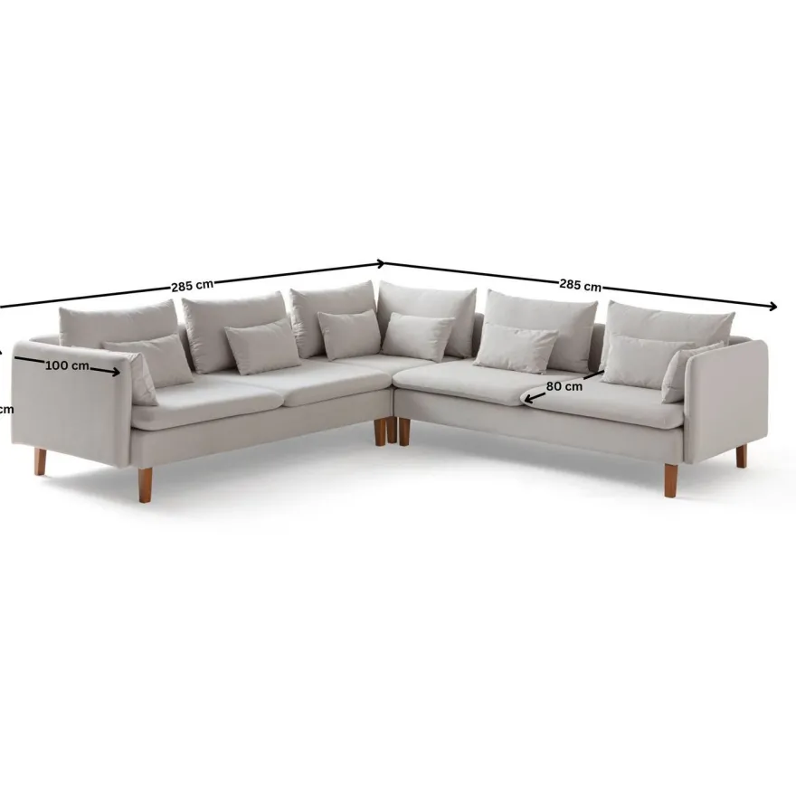 Kulmasohva Linento Furniture Flexy L, 5-istuttava
