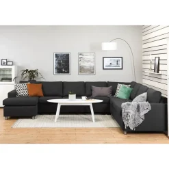 Kulmasohva Scandinavian Choice Crazy XXL 7 ist harmaa/hopea pyöreä vasen