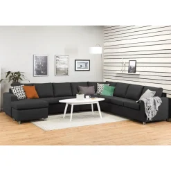 Kulmasohva Scandinavian Choice Crazy XXL 7 ist harmaa/hopea pyöreä vasen
